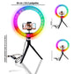 Aro Luz Led 26 Cm + Soporte Sujetador Celular + Mini Tripie
