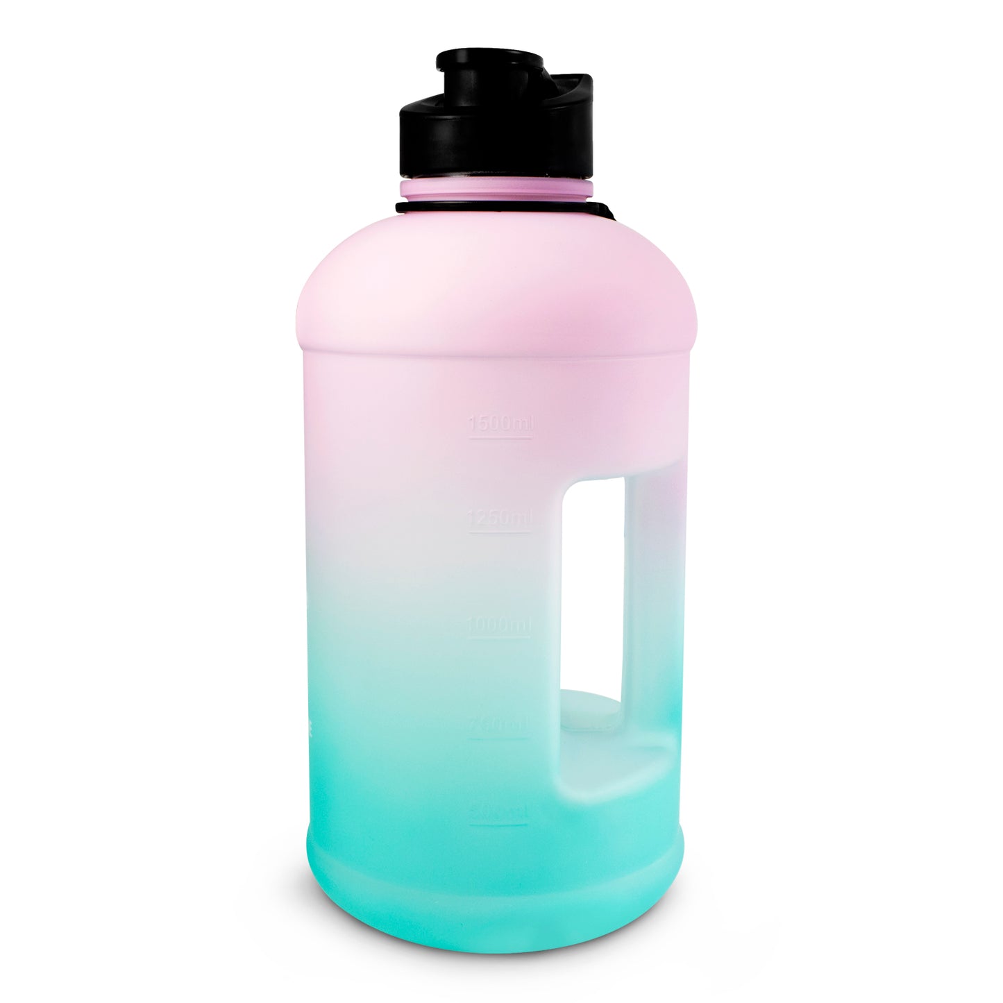 Botella Motivacional 2.2 litros tipo garrafon rosa/verde