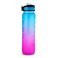 Botella Motivacional 1 litro azul/rosa