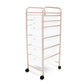 Organizador 6 cajones blanco/rosa