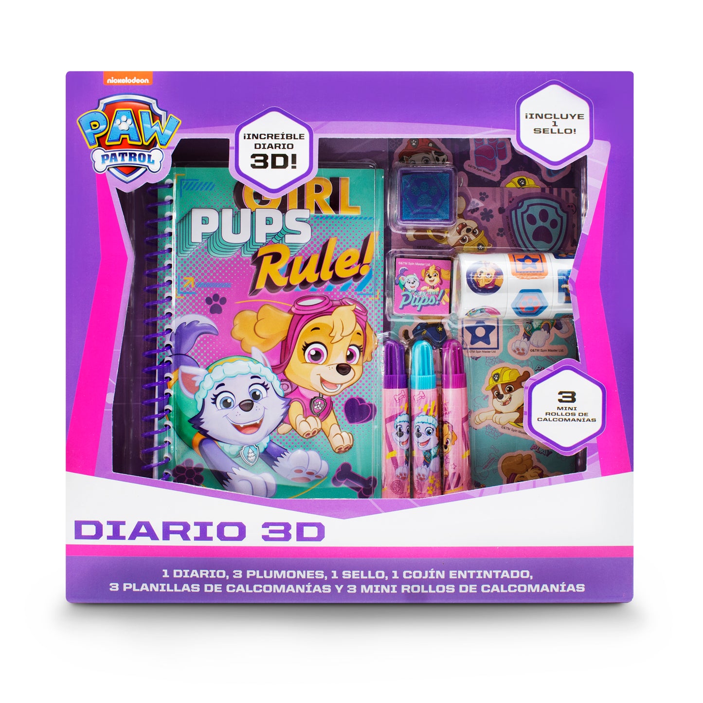 Diario 3D Paw Patrol Niña – Andromeda Inc