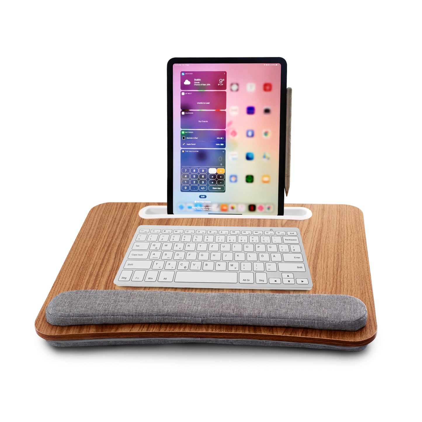 Mesa para laptop acojinada