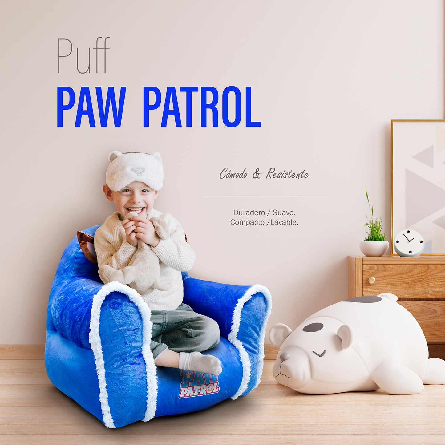 Sillón puff infantil Paw Patrol Chase