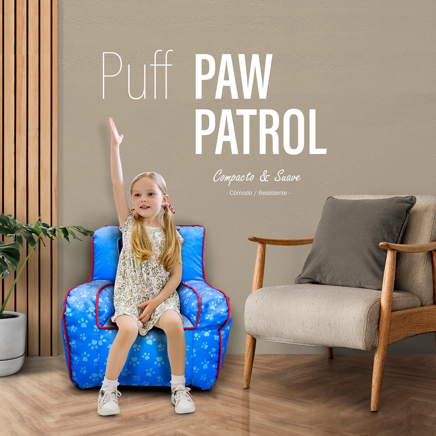 Sillón puff infantil Paw Patrol