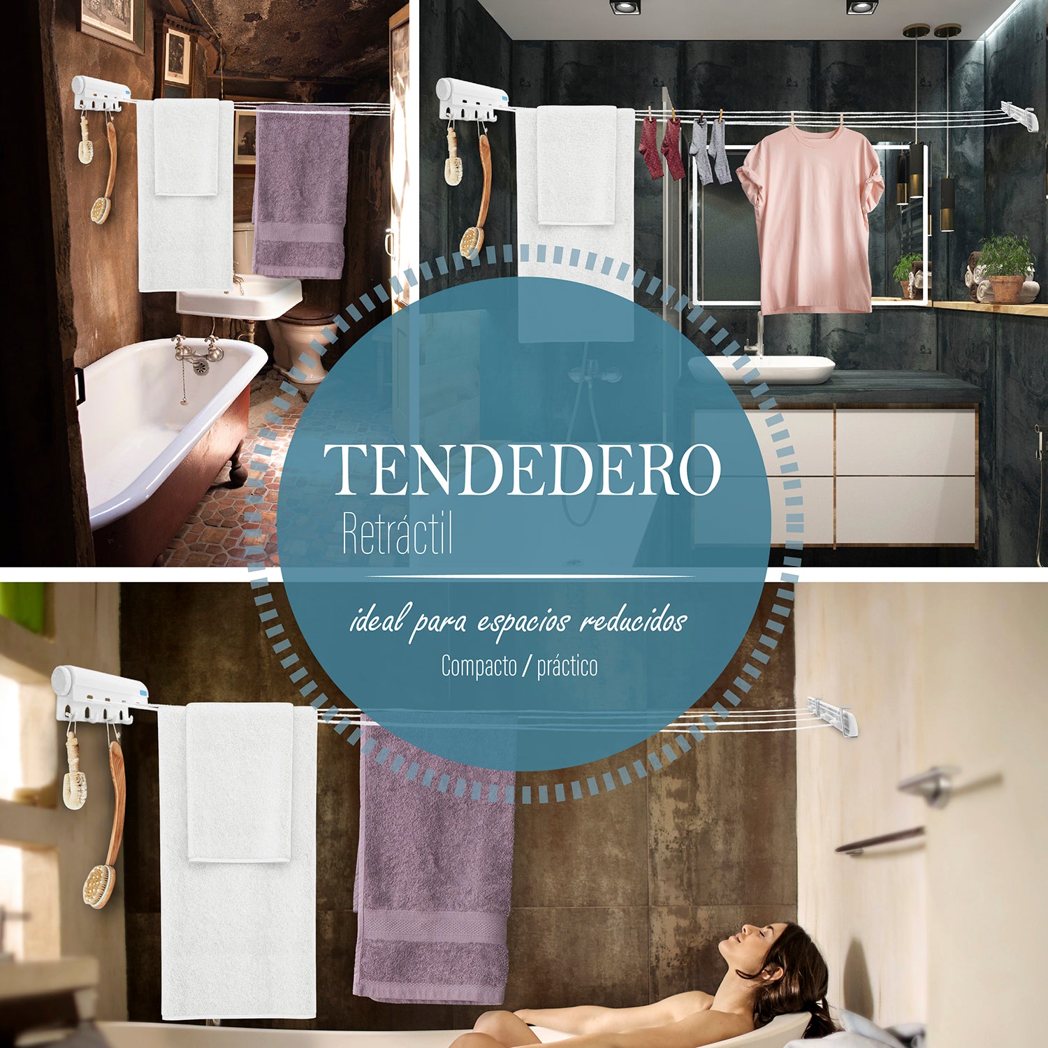 Tendedero de ropa retractil – Andromeda Inc